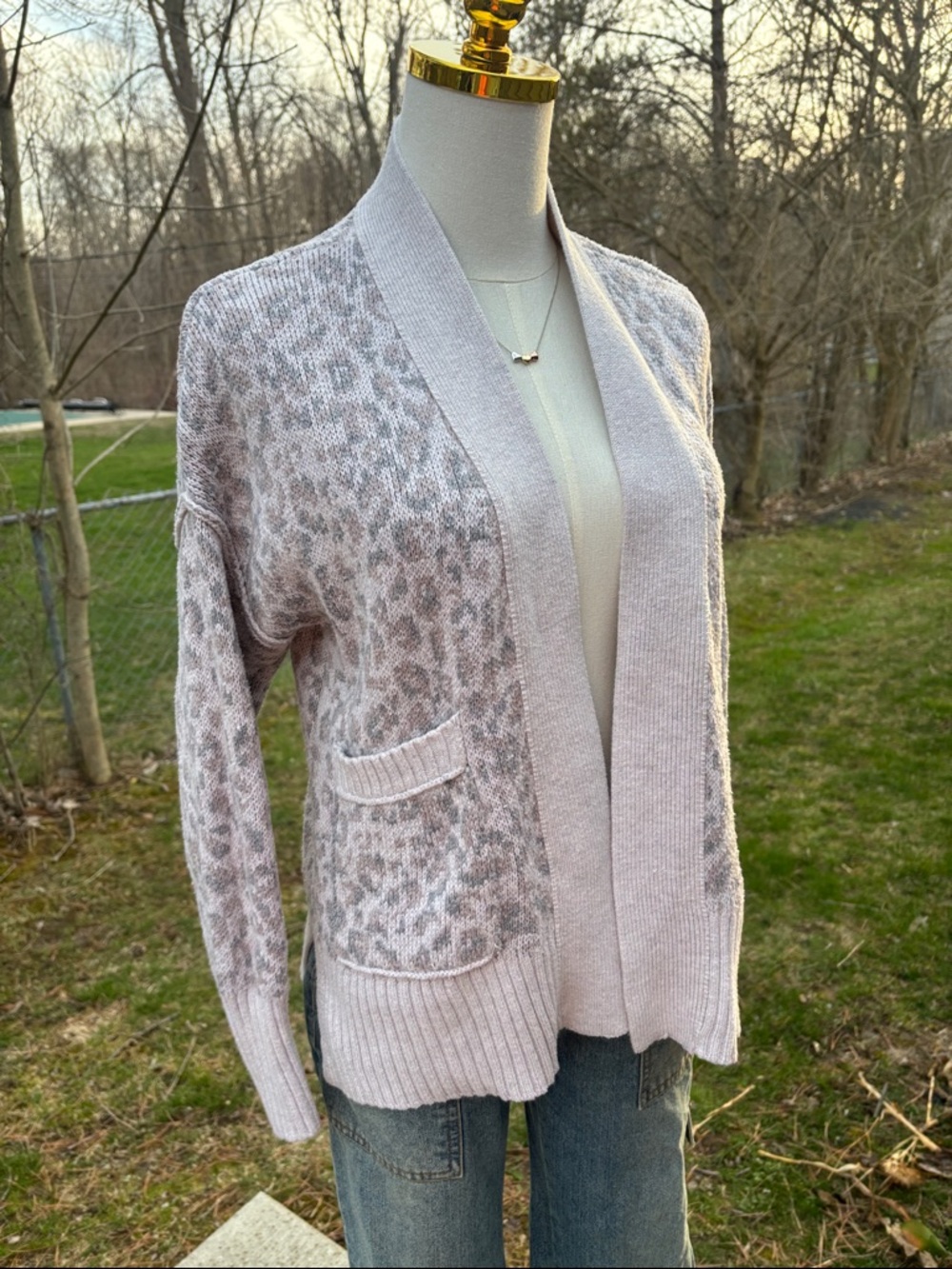 Abercrombie & Fitch Leopard-Print Open Cardigan